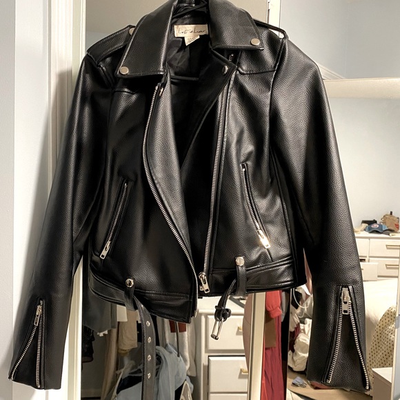Faux leather jacket, black, size small - Picture 1 of 3
